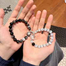 Cute Magnetic Cat Paw Beaded Couple Relationship Bracelets