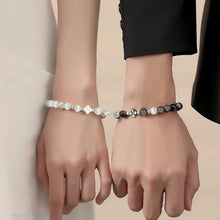 Four Leaf Clover Magnetic Star Long Distance Couple Beaded Bracelets