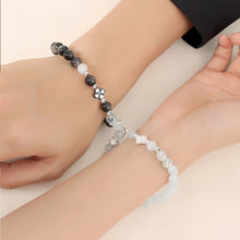 Four Leaf Clover Magnetic Star Long Distance Couple Beaded Bracelets