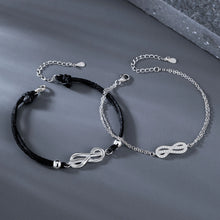 Unique Infinity Knot Charm Bracelets For Couples In Sterling Silver