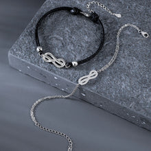 Unique Infinity Knot Charm Bracelets For Couples In Sterling Silver