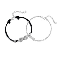 Unique Infinity Knot Charm Bracelets For Couples In Sterling Silver