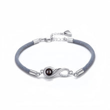 Personalized Magnetic Heart Infinity Photo Projection Couple Bracelets