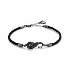 Personalized Magnetic Heart Infinity Photo Projection Couple Bracelets