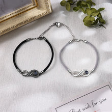 Personalized Magnetic Heart Infinity Photo Projection Couple Bracelets