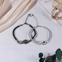 Personalized Magnetic Heart Infinity Photo Projection Couple Bracelets