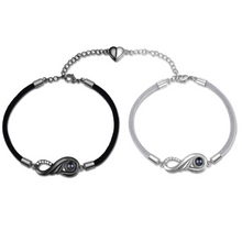 Personalized Magnetic Heart Infinity Photo Projection Couple Bracelets