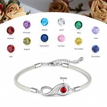 Personalized Infinity Matching Birthstone Couple Bracelets