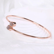 Adjustable Matching Photo Projection Couple Bangles In Titanium