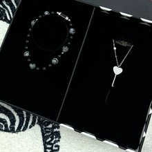 Unique Lock And Key Beaded Bracelet Necklace Set For Couples