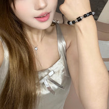 Unique Lock And Key Beaded Bracelet Necklace Set For Couples