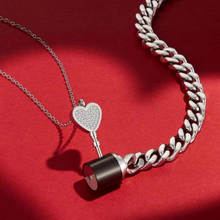 Unique Lock And Key Chain Bracelet Necklace Set For Couples
