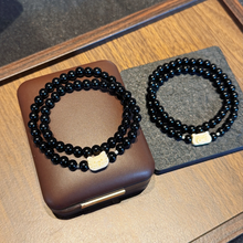 Cute Kitten And Pig Relationship Double Layer Couple Beaded Bracelets