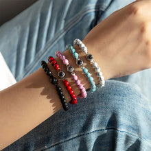 Long Distance Photo Projection Relationship Couple Beaded Bracelets