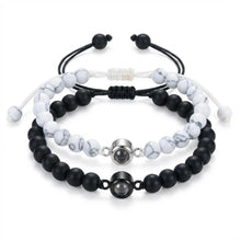 Long Distance Photo Projection Relationship Couple Beaded Bracelets