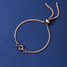 Personalized Matching Photo Projection Couple Chain Bracelets