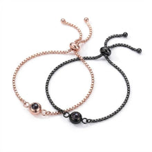 Personalized Matching Photo Projection Couple Chain Bracelets