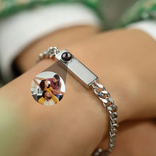 Personalized Matching Photo Projection Couple Cuban Chain Bracelets