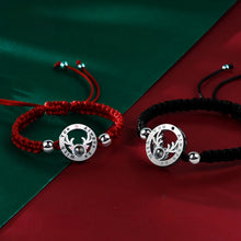Always Be With You Christmas Elk Photo Projection Couple Bracelets