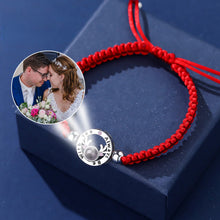 Always Be With You Christmas Elk Photo Projection Couple Bracelets