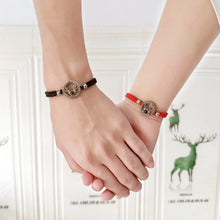 Always Be With You Christmas Elk Photo Projection Couple Bracelets