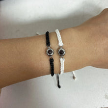 Personalized Matching Heart Magnetic Photo Projection Couple Bracelets