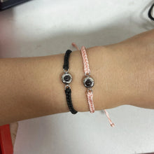 Personalized Matching Heart Magnetic Photo Projection Couple Bracelets