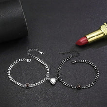 Magnetic Heart Photo Projection Couple Cuban Chain Bracelets