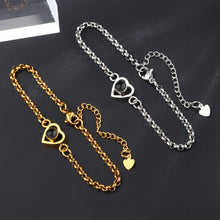 Personalized Heart Photo Projection Oval Cable Chain Couple Bracelets