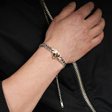 Heart Temperature Sensitive Cuban Chain Photo Bracelets For Couples