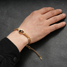Heart Temperature Sensitive Cuban Chain Photo Bracelets For Couples
