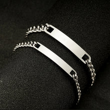 Personalized Matching Eye Photo Charm Couple Cuban Bracelets