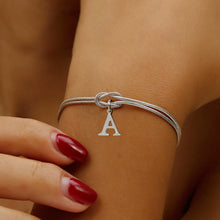 Infinity Knot Initials Charm Snake Chain Bracelets For Couples