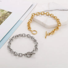 Titanium Toggle Clasp Link Chain Bracelets For Couples