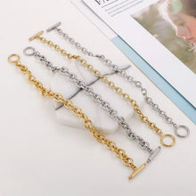 Titanium Toggle Clasp Link Chain Bracelets For Couples