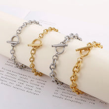 Titanium Toggle Clasp Link Chain Bracelets For Couples
