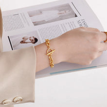 Titanium Toggle Clasp Link Chain Bracelets For Couples