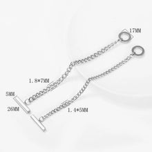 Engravable Titanium Cuban Link Toggle Clasp Couple Bracelets