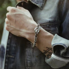 Engravable Titanium Cuban Link Toggle Clasp Couple Bracelets