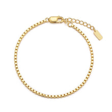 Engravable Titanium Box Chain Bracelets For Couples