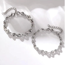 Titanium Love Knot Infinity Chain Bracelets For Couples