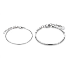 Engravable Titanium Snake Chain Bracelets For Couples