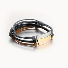Personalized Titanium Coordinates Bar Bracelets For Couples
