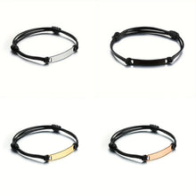 Personalized Titanium Coordinates Bar Bracelets For Couples