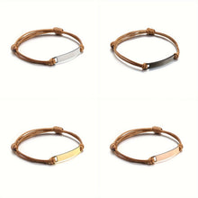 Personalized Titanium Coordinates Bar Bracelets For Couples