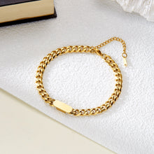 Custom Engravable Titanium Cuban Link ID Bracelets For Couples