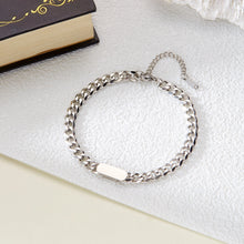 Custom Engravable Titanium Cuban Link ID Bracelets For Couples