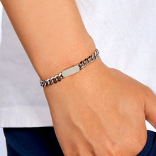 Custom Engravable Titanium Cuban Link ID Bracelets For Couples