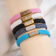 Custom Initial Matching Macrame Bracelets For Couples