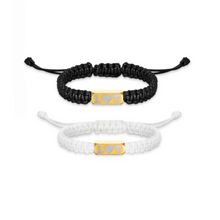 Custom Initial Matching Macrame Bracelets For Couples